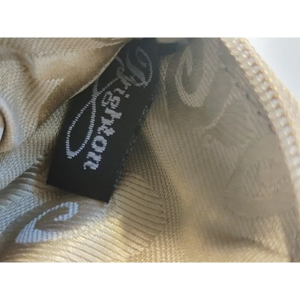 Brighton Heart Leather‎ Coin Change Wallet Cream Gold Zipper